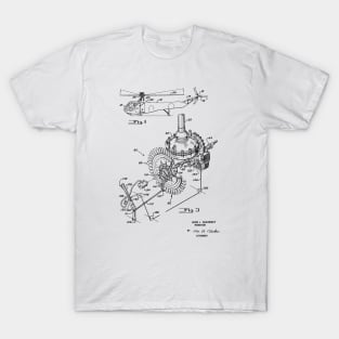 Air Fan and Clutch Vintage Patent Hand Drawing T-Shirt